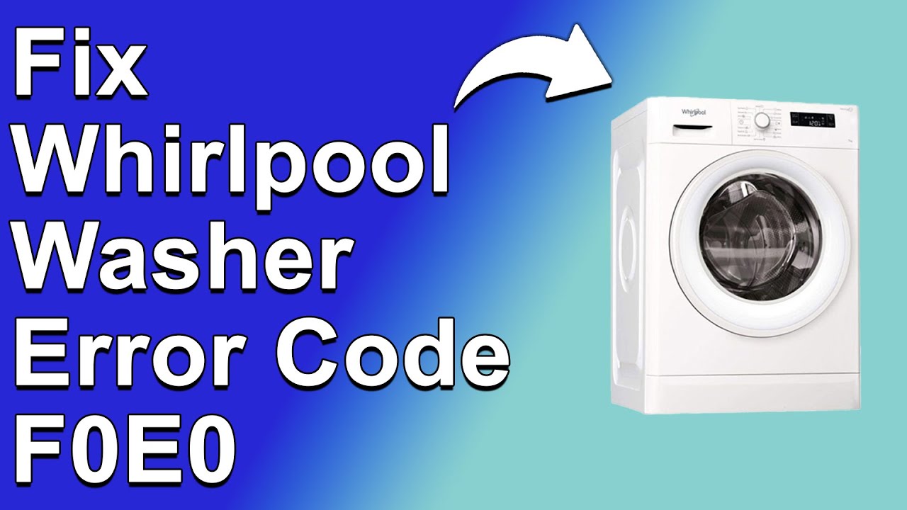 Whirlpool Washer Error Code F0 E0 – Motor Triac Fault Fix