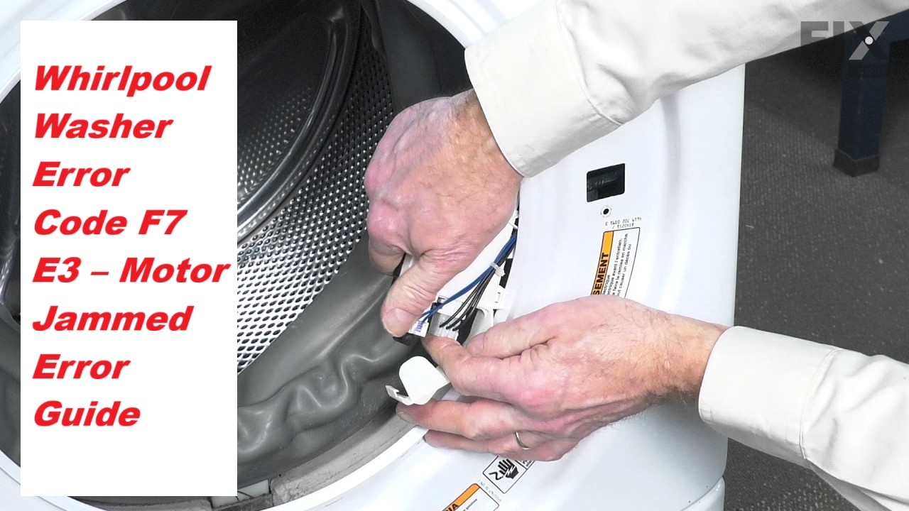 Whirlpool Washer Error Code F2 E4 Water Valve Error Solved 8