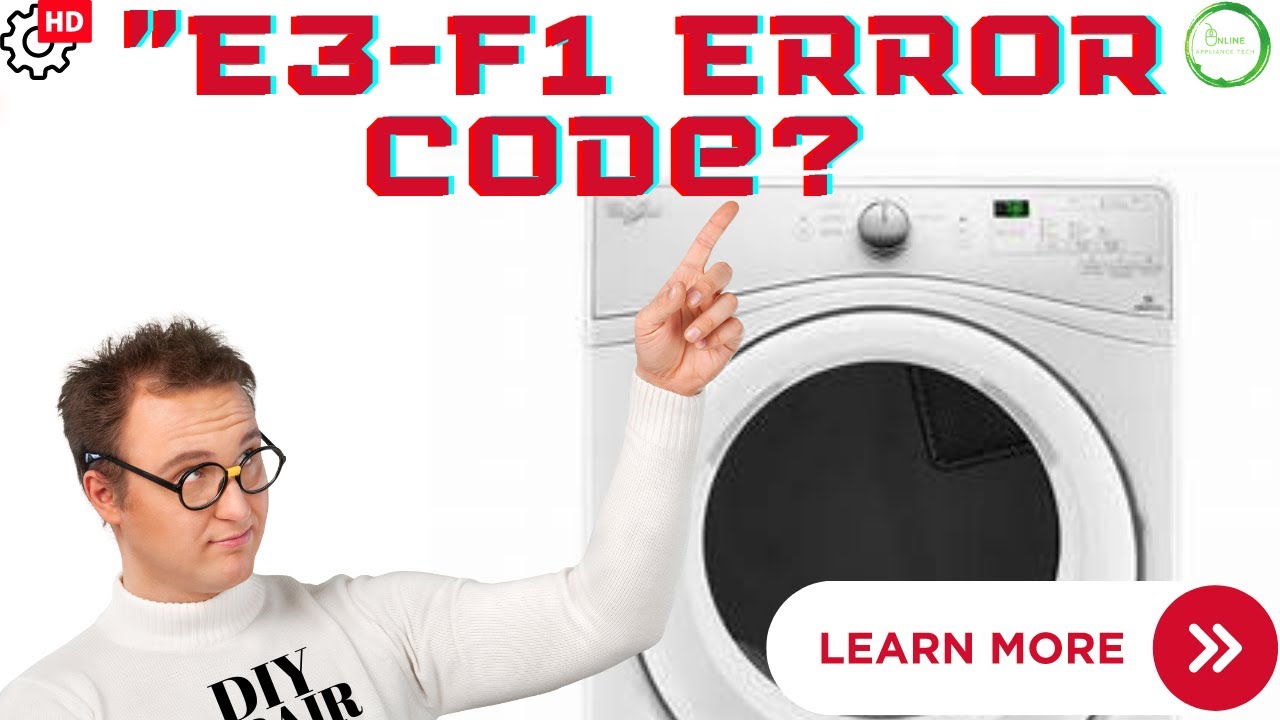 Amana Washer Error Code F1 E3 Knob Sensor Fault
